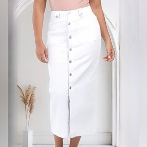 d.jeans | Recycled Twill High Waist Maxi Skirt